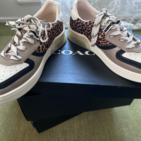 Coach Leopard Print Sneakers - Picture 1 of 5